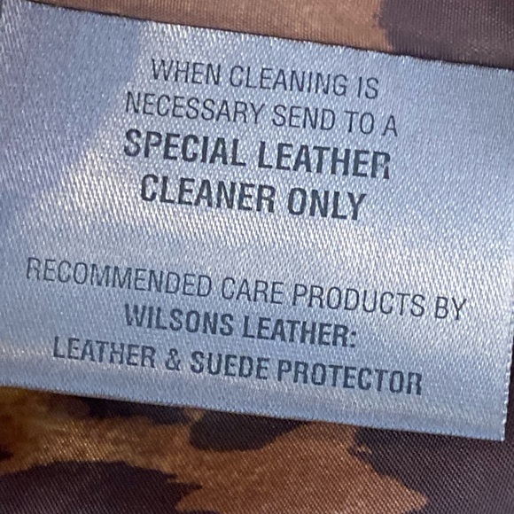 Wilson’s Leather Womens Tan Textured Leather w Die Cut Pattern Border Blazer/ XL - Picture 11 of 15